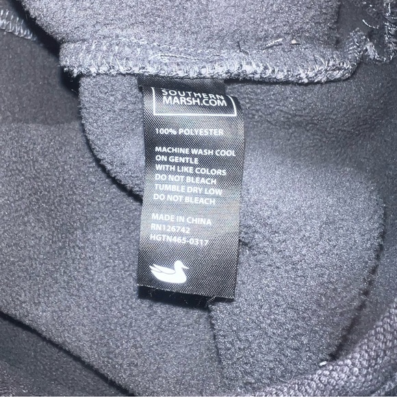 Southern Marsh Sweatshirt Mens Medium Gray Polyester Mock Neck 1/4 Zip Pullover - Picture 9 of 9